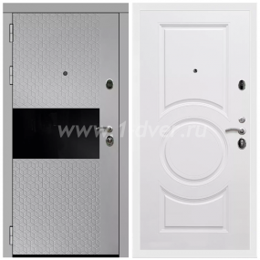 Входная дверь Армада Престиж Белая шагрень Милк рикамо софт ФЛС-502 МС-100 Белый матовый 16 мм - теплые входные двери с установкой