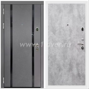 Входная дверь Армада Престиж Белая шагрень Графит абсолют софт ФЛС-500 ПЭ Цемент светлый 6 мм - теплые входные двери с установкой
