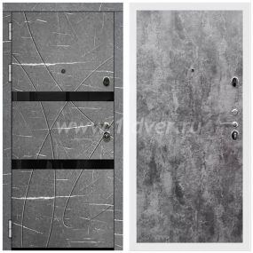 Входная дверь Армада Престиж Белая шагрень Торос графит ФЛС-25 ПЭ Цемент темный 6 мм - входные двери 80 см с установкой