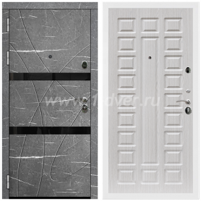Входная дверь Армада Престиж Белая шагрень Торос графит ФЛС-25 ФЛ-183 Сандал белый 16 мм - левые входные двери с установкой