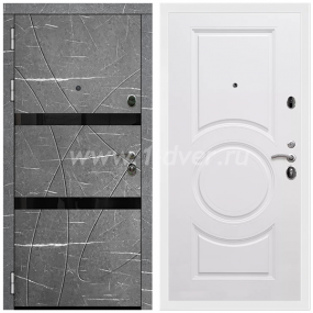 Входная дверь Армада Престиж Белая шагрень Торос графит ФЛС-25 МС-100 Белый матовый 16 мм - входные двери нестандартных размеров с установкой