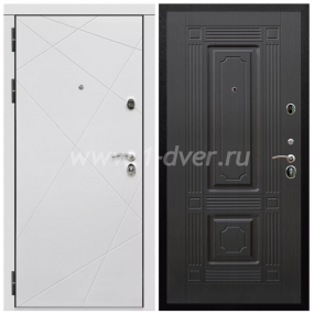 Входная дверь Армада Престиж Черная шагрень Лофт белый ФЛ-291 ФЛ-2 Венге 6 мм - цветные входные двери с установкой