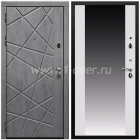 Входная дверь Армада Престиж Черная шагрень Стоун грей ФЛ-69 СБ-16 Белый матовый 16 мм - металлические двери по индивидуальным размерам с установкой