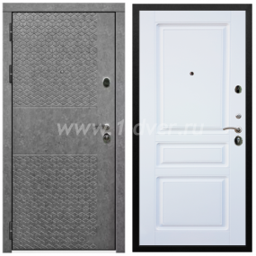 Входная дверь Армада Престиж Черная шагрень Штукатурка графит ФЛ-502 (без стекла) ФЛ-243 Белый матовый 16 мм - входные двери в квартиру с установкой