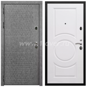 Входная дверь Армада Престиж Черная шагрень Штукатурка графит ФЛ-502 (без стекла) МС-100 Белый матовый 16 мм - входные двери в Щёлково с установкой