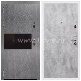 Входная дверь Армада Престиж Белая шагрень Штукатурка графит ФЛС-502 ПЭ Цемент светлый 6 мм - металлические двери по индивидуальным размерам с установкой