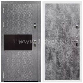 Входная дверь Армада Престиж Белая шагрень Штукатурка графит ФЛС-502 ПЭ Цемент темный 6 мм - входные двери внутреннего открывания с установкой