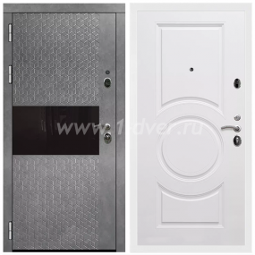 Входная дверь Армада Престиж Белая шагрень Штукатурка графит ФЛС-502 МС-100 Белый матовый 16 мм - входные двери 90 см с установкой
