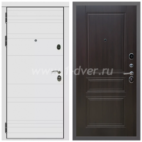 Входная дверь Армада Гарант Белый матовый линии горизонт ФЛ-243 Эковенге 6 мм - металлические двери по индивидуальным размерам с установкой