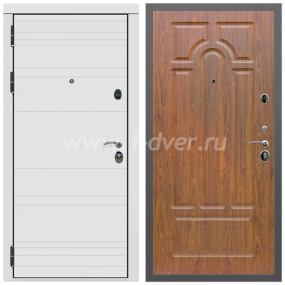 Входная дверь Армада Гарант Белый матовый линии горизонт ФЛ-58 Мореная береза 16 мм - входные двери в Серпухове с установкой