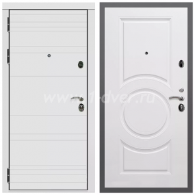 Входная дверь Армада Гарант Белый матовый линии горизонт МС-100 Белый матовый 16 мм - входные двери в Электростали с установкой