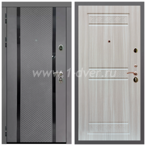 Входная дверь Армада Гарант Графит абсолют софт ФЛС-500 ФЛ-242 Сандал белый 10 мм - наружные металлические утепленные двери с установкой
