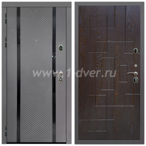 Входная дверь Армада Гарант Графит абсолют софт ФЛС-500 ФЛ-57 Дуб шоколадный 16 мм - входные двери в Серпухове с установкой