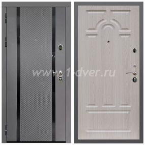 Входная дверь Армада Гарант Графит абсолют софт ФЛС-500 ФЛ-58 Беленый дуб 16 мм - входные двери российского производства с установкой