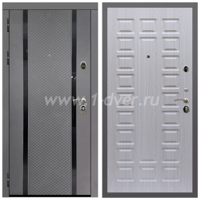 Входная дверь Армада Гарант Графит абсолют софт ФЛС-500 ФЛ-183 Беленый дуб 16 мм - входные двери с шумоизоляцией с установкой