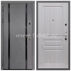 Входная дверь Армада Гарант Графит абсолют софт ФЛС-500 ФЛ-243 Беленый дуб 16 мм - теплые входные двери с установкой