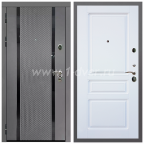 Входная дверь Армада Гарант Графит абсолют софт ФЛС-500 ФЛ-243 Белый матовый 16 мм - входные двери в Клине с установкой