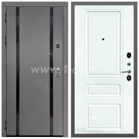 Входная дверь Армада Гарант Графит абсолют софт ФЛС-500 ФЛ-243 Ясень белый 16 мм - входные двери в Люберцах с установкой