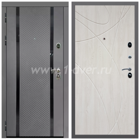 Входная дверь Армада Гарант Графит абсолют софт ФЛС-500 ФЛ-247 Сосна белая 16 мм - входные двери в Серпухове с установкой