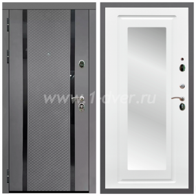 Входная дверь Армада Гарант Графит абсолют софт ФЛС-500 ФЛЗ-120 Ясень белый 16 мм - входные двери нестандартных размеров с установкой