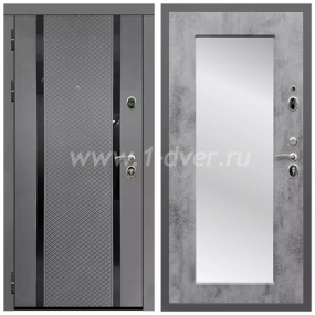 Входная дверь Армада Гарант Графит абсолют софт ФЛС-500 ФЛЗ-Пастораль Бетон темный 16 мм - металлические двери с зеркалом с установкой