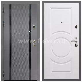 Входная дверь Армада Гарант Графит абсолют софт ФЛС-500 МС-100 Белый матовый 16 мм - легкие металлические двери с установкой