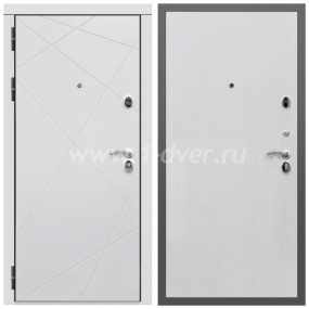 Входная дверь Армада Гарант Лофт белый ФЛ-291 ПЭ Белый ясень 6 мм - легкие металлические двери с установкой