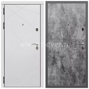 Входная дверь Армада Гарант Лофт белый ФЛ-291 ПЭ Цемент темный 6 мм - входные двери МДФ с установкой