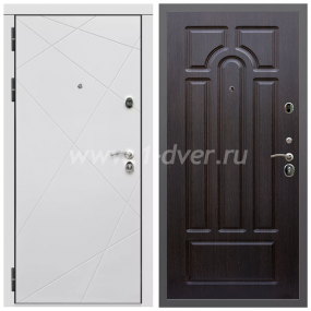 Входная дверь Армада Гарант Лофт белый ФЛ-291 ФЛ-58 Венге 6 мм - цветные входные двери с установкой