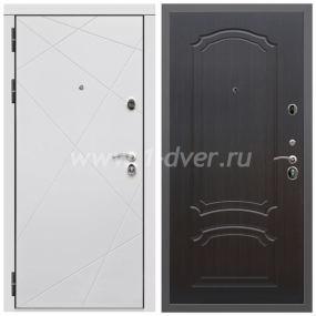 Входная дверь Армада Гарант Лофт белый ФЛ-291 ФЛ-140 Венге 6 мм - одностворчатые металлические двери с установкой