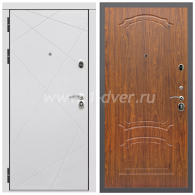 Входная дверь Армада Гарант Лофт белый ФЛ-291 ФЛ-140 Мореная береза 6 мм - металлические двери по индивидуальным размерам с установкой