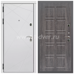 Входная дверь Армада Гарант Лофт белый ФЛ-291 ФЛ-38 Дуб филадельфия графит 10 мм - входные двери российского производства с установкой