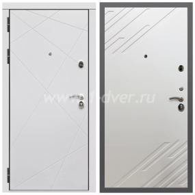 Входная дверь Армада Гарант Лофт белый ФЛ-291 ФЛ-143 Шате крем 16 мм - входные двери в Серпухове с установкой