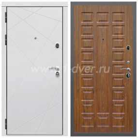 Входная дверь Армада Гарант Лофт белый ФЛ-291 ФЛ-183 Мореная береза 16 мм - легкие металлические двери с установкой