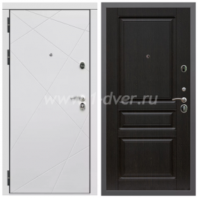Входная дверь Армада Гарант Лофт белый ФЛ-291 ФЛ-243 Венге 16 мм - легкие металлические двери с установкой