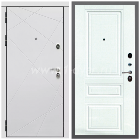 Входная дверь Армада Гарант Лофт белый ФЛ-291 ФЛ-243 Ясень белый 16 мм - цветные входные двери с установкой