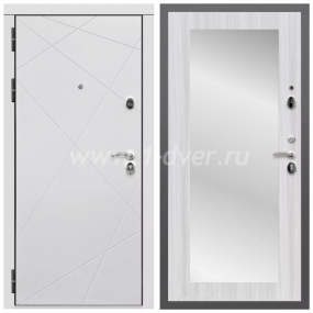 Входная дверь Армада Гарант Лофт белый ФЛ-291 ФЛЗ-Пастораль Сандал белый 16 мм - металлические двери с зеркалом с установкой