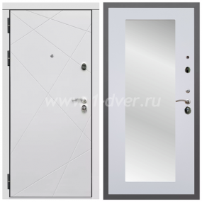 Входная дверь Армада Гарант Лофт белый ФЛ-291 ФЛЗ-Пастораль Ясень белый 16 мм - металлические двери с зеркалом с установкой