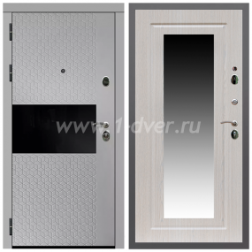 Входная дверь Армада Гарант Милк рикамо софт ФЛС-502 ФЛЗ-120 Беленый дуб 16 мм - металлические двери с зеркалом с установкой