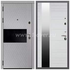 Входная дверь Армада Гарант Милк рикамо софт ФЛС-502 ФЛЗ-Сити Белый матовый 16 мм - металлические двери с зеркалом с установкой