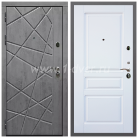 Входная дверь Армада Гарант Стоун грей ФЛ-69 ФЛ-243 Белый матовый 16 мм - легкие металлические двери с установкой