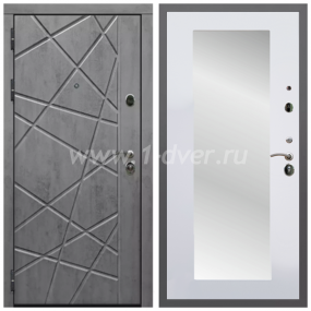 Входная дверь Армада Гарант Стоун грей ФЛ-69 ФЛЗ-Пастораль Белый матовый 16 мм - металлические двери с зеркалом с установкой