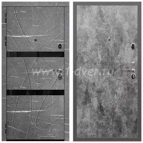 Входная дверь Армада Гарант Торос графит ФЛС-25 ПЭ Цемент темный 6 мм - входные двери 2000 мм с установкой