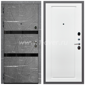 Входная дверь Армада Гарант Торос графит ФЛС-25 ФЛ-119 Белый матовый 16 мм - наружные металлические утепленные двери с установкой