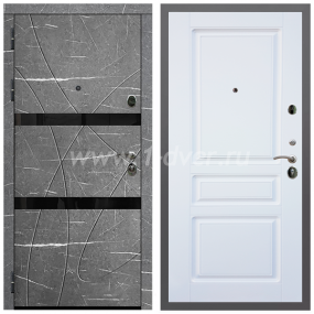 Входная дверь Армада Гарант Торос графит ФЛС-25 ФЛ-243 Белый матовый 16 мм - входные двери в Воскресенске с установкой