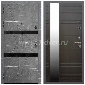 Входная дверь Армада Гарант Торос графит ФЛС-25 ФЛЗ-Сити Венге 16 мм - металлические двери с зеркалом с установкой