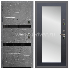 Входная дверь Армада Гарант Торос графит ФЛС-25 ФЛЗ-Пастораль Венге 16 мм - металлические двери с зеркалом с установкой