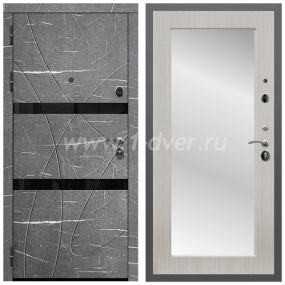 Входная дверь Армада Гарант Торос графит ФЛС-25 ФЛЗ-Пастораль Беленый дуб 16 мм - металлические двери с зеркалом с установкой