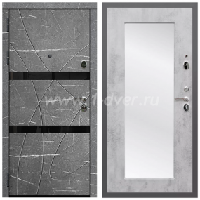 Входная дверь Армада Гарант Торос графит ФЛС-25 ФЛЗ-Пастораль Бетон светлый 16 мм - металлические двери с зеркалом с установкой