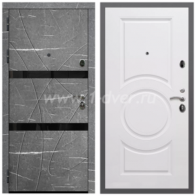 Входная дверь Армада Гарант Торос графит ФЛС-25 МС-100 Белый матовый 16 мм - входные двери в здание с установкой